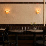 Retro Stained Glass Skirt Shell Wall Lamp LED 1-Light