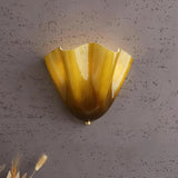 Retro Stained Glass Skirt Shell Wall Lamp LED 1-Light