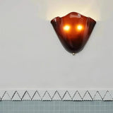 Retro Stained Glass Skirt Shell Wall Lamp LED 1-Light