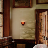 Retro Stained Glass Skirt Shell Wall Lamp LED 1-Light