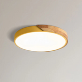 Scandinavian Wood LED Ceiling Lamp – Modern Flush Mount Design for a Cozy Atmosphere