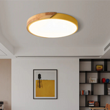 Scandinavian Wood LED Ceiling Lamp – Modern Flush Mount Design for a Cozy Atmosphere