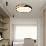 Scandinavian Wood LED Ceiling Lamp – Modern Flush Mount Design for a Cozy Atmosphere