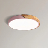 Scandinavian Wood LED Ceiling Lamp – Modern Flush Mount Design for a Cozy Atmosphere