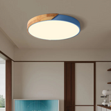 Scandinavian Wood LED Ceiling Lamp – Modern Flush Mount Design for a Cozy Atmosphere