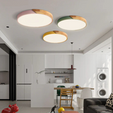 Scandinavian Wood LED Ceiling Lamp – Modern Flush Mount Design for a Cozy Atmosphere