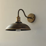 Vintage Industrial Iron Bowl Outdoor Wall Lamp LED 1-Light