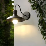 Vintage Industrial Iron Bowl Outdoor Wall Lamp LED 1-Light