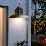 Vintage Industrial Iron Bowl Outdoor Wall Lamp LED 1-Light