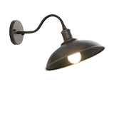Vintage Industrial Iron Bowl Outdoor Wall Lamp LED 1-Light