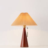 Wood Pleated Table Lamp