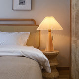 Wood Pleated Table Lamp