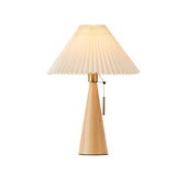 Wood Pleated Table Lamp